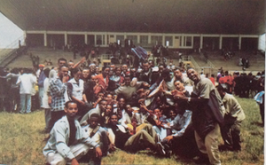 Deaf members of the ENAD at the Addis Ababa Stadium in 2003