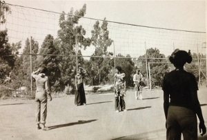 ENAD deaf women participating in volleyball games